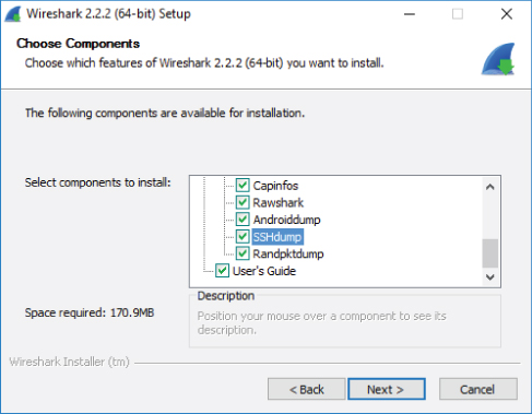 SSHdump install window.