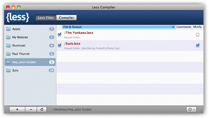 Compiling Less files automatically with Less.app