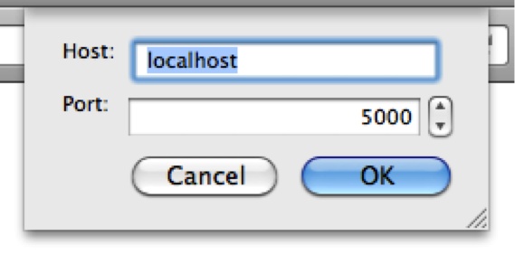 Crossfire configuration dialog in Firefox
