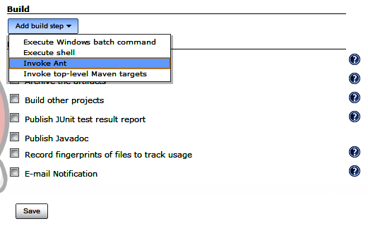 Adding an Ant build step