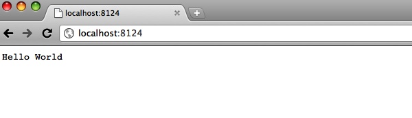 Viewing the Hello World web server from a browser