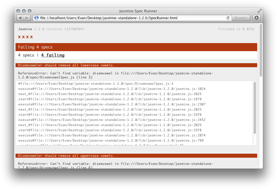 Failing disemvoweler specs