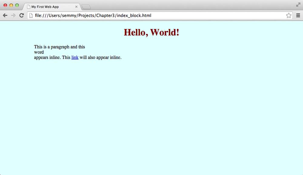 An example of block elements within a block element