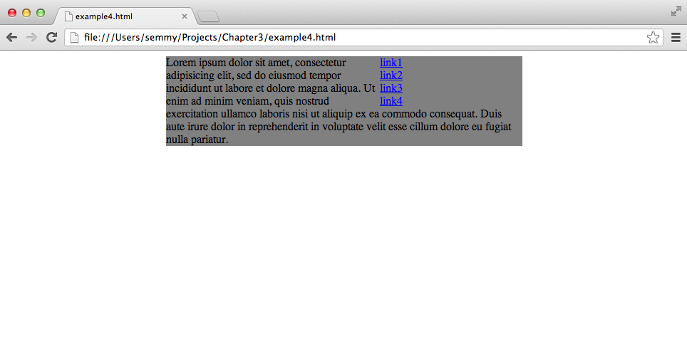 An example of an element floating to the right.