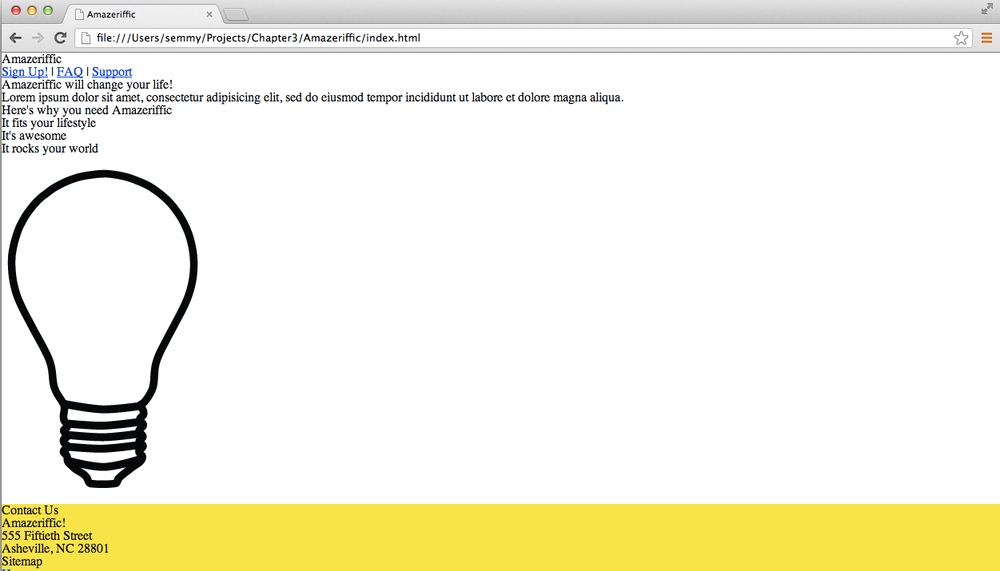 Amazeriffic after some (very) basic styling.