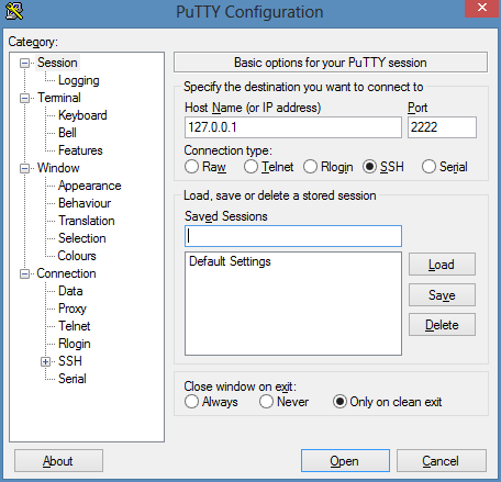 Setting up Putty to Connect to Vagrant