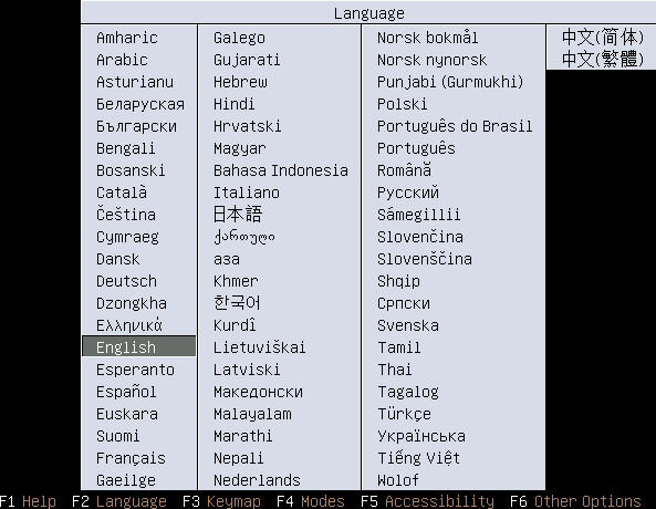 The first screen you see after the Live DVD boots