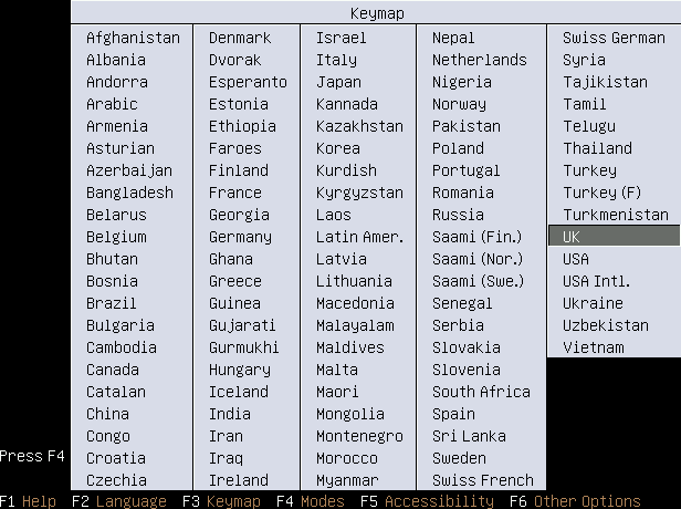 Choosing your country