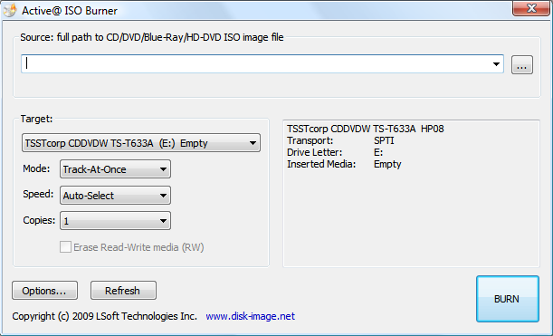 Running Active ISO Burner