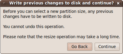 This dialog reminds you that there’s no going back