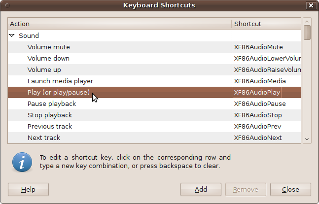 You can define keyboard shortcuts for many actions