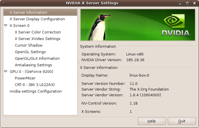 Nvidia’s replacement for the Display Preferences window