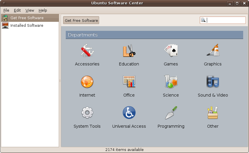 The Ubuntu Software Center