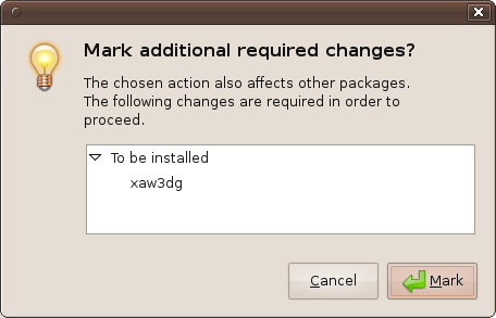 Click Mark to select any additional items required