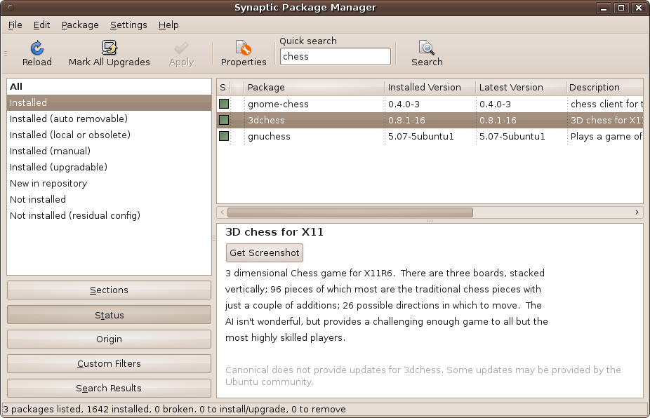 Selecting a program to remove