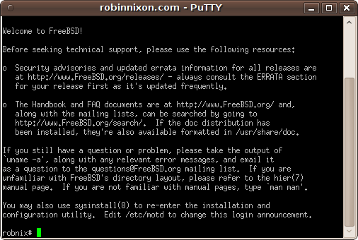 An SSH connection has been established