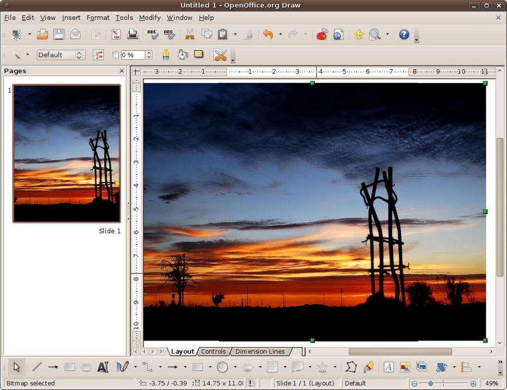 The OpenOffice.org Draw program
