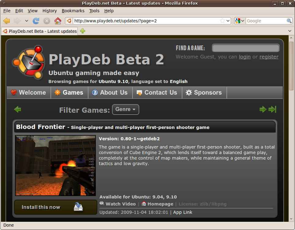 Install programs by clicking “Install this now”