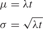 The Poisson distribution: .