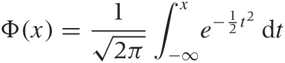 The Gaussian distribution function.