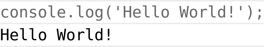 A Hello World message logged in the console in Firebug