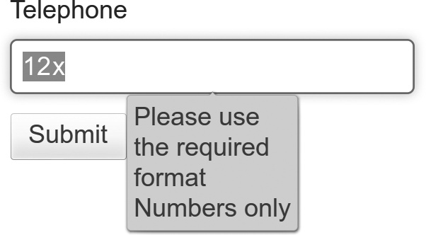 Extra information added to the warning using the title attribute