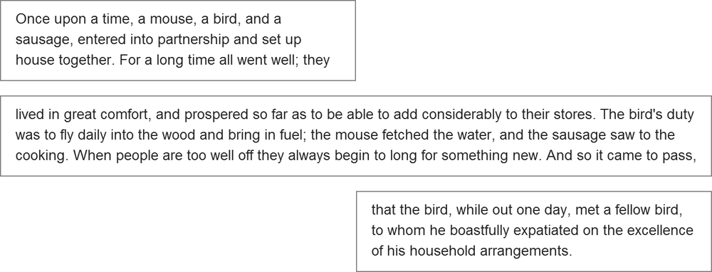 Using CSS Regions, you can flow content across multiple elements that don’t need to be adjacent.