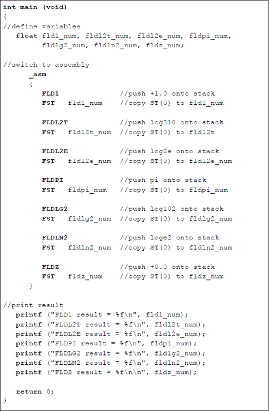 Figure showing program to illustrate using the FST instruction: (a) the program and (b) the outputs.