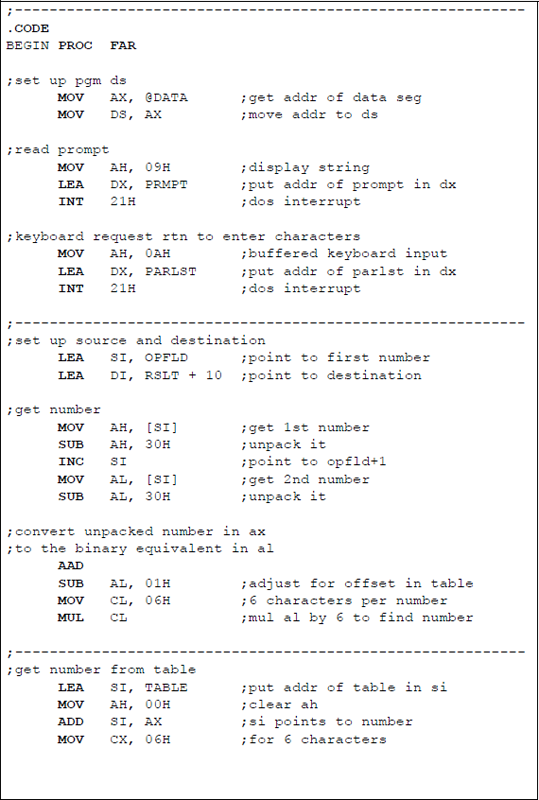 Figure showing program to illustrate selecting a number from the keyboard to be spelled and displayed: (a) the program and (b) the outputs.