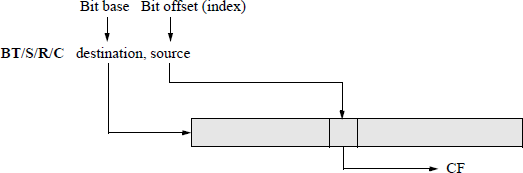 Figure showing illustration of the bit test instructions.