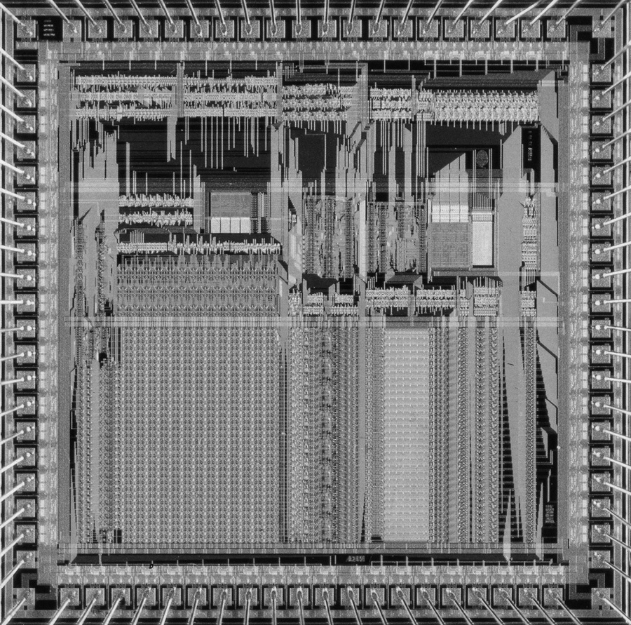 Image of ARM2 microprocessor.