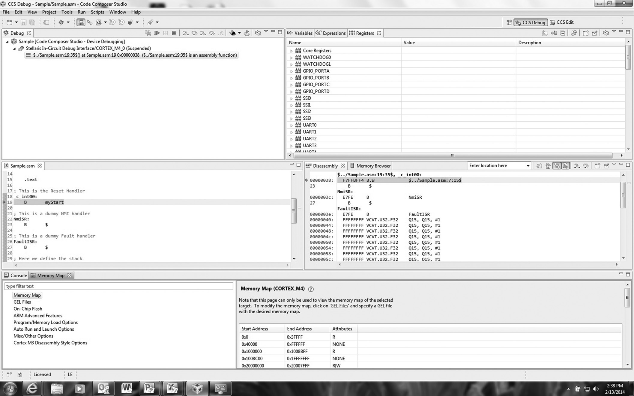 Image of Code Composer Studio development tools.