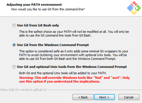 Use Git from the Windows Command Prompt