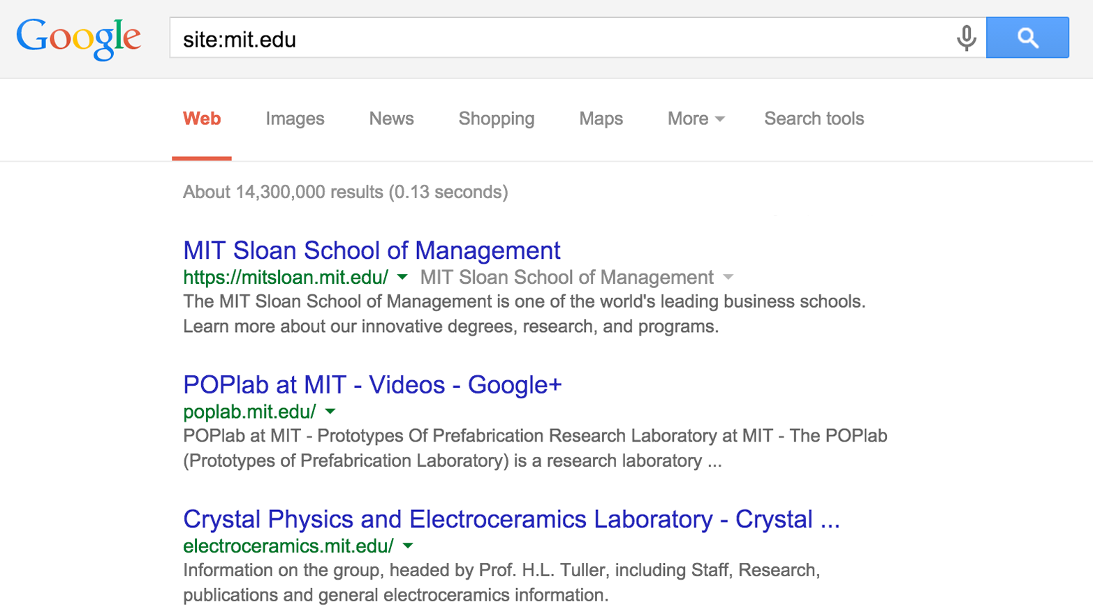 Enumerating MIT’s web servers via Google