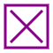 A small icon consisting of a purple X inside a square outline.