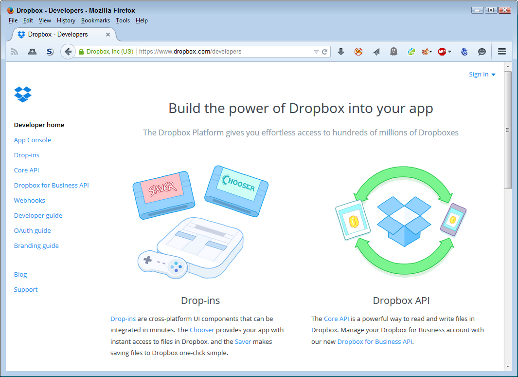 The Dropbox API makes adding online file sharing easy to add to your application