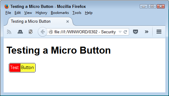 The micro-button is fully functional and nice to look at