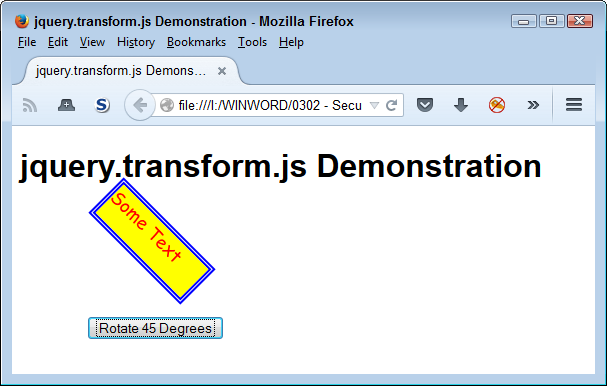 Using a transform can modify the appearance of text on screen
