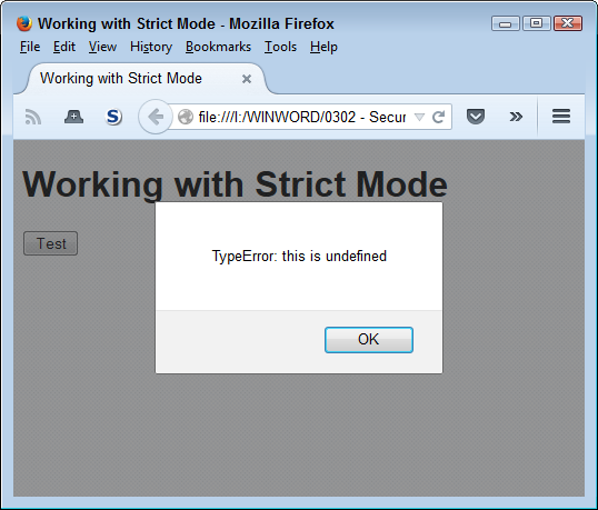Strict mode checking prevents errant assignments