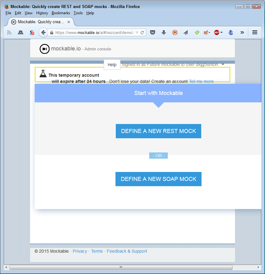 Use mocks such as mockable.io when you need SOAP support