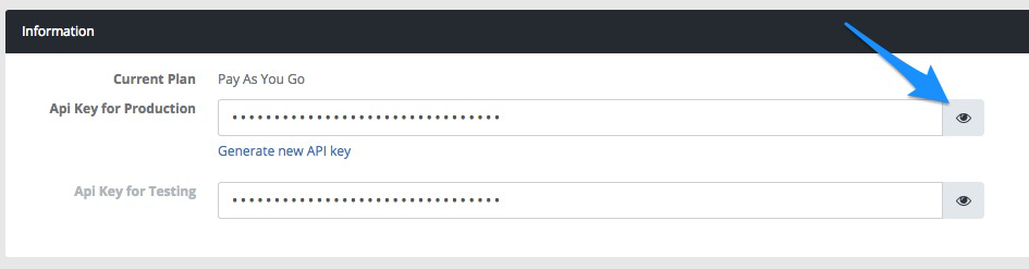 The Authy dashboard key information section