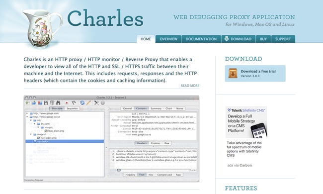The Charles home page