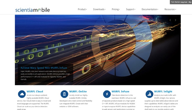 Scientiamobile home page