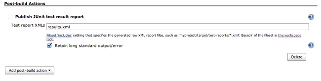 Reading in the XML that was generated during the build as a post-build test