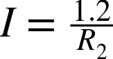 upper I equals StartFraction 1.2 Over upper R 2 EndFraction