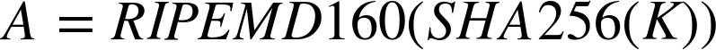 upper A equals upper R upper I upper P upper E upper M upper D Baseline 160 left-parenthesis upper S upper H upper A Baseline 256 left-parenthesis upper K right-parenthesis right-parenthesis
