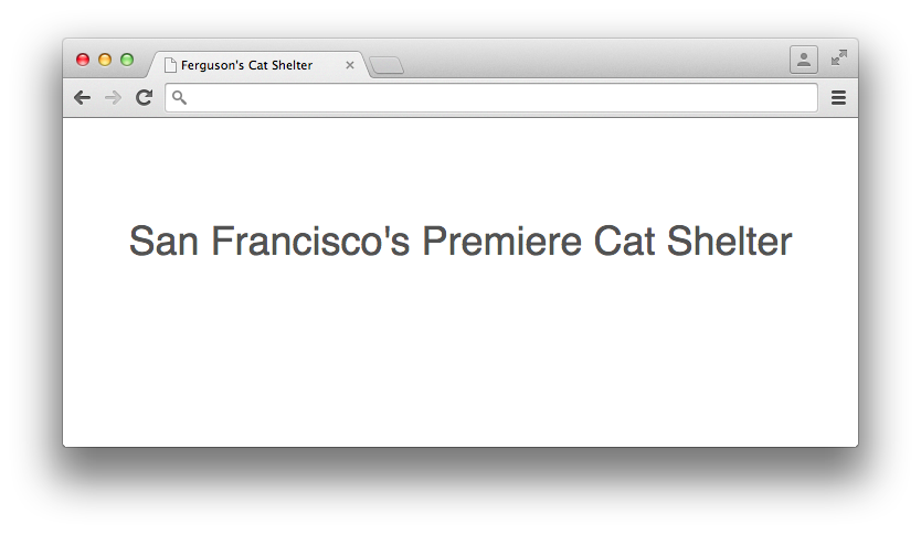 Screenshot of website headline