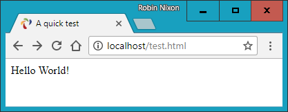 Your first web page