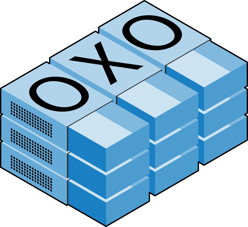 A multidimensional array simulated with matchboxes