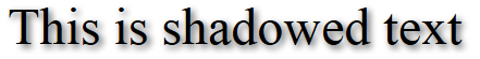 Applying a shadow to text